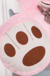 BLUBELL Wielki Miś pluszowy z kokardą TEDDY 130 cm RÓŻOWY 2