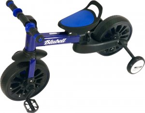 Rowerek biegowy Blue Ride Rower biegowy 4-kołowy 4w1 składany do auta Blubell 110 niebieski 3