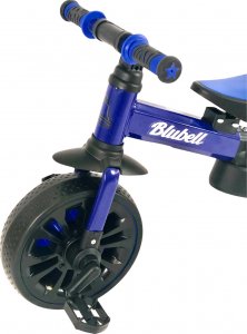 Rowerek biegowy Blue Ride Rower biegowy 4-kołowy 4w1 składany do auta Blubell 110 niebieski 7