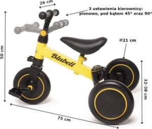 Blue Ride Rowerek Biegowy pchacz 3-kołowy 3 w 1 Blubell 003 Różowy 5