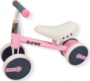 Blue Ride Rowerek biegowy jeździk pchacz dla dzieci 4kołowy 1002 różowy 7