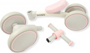 BLUBELL Rowerek biegowy na roczek Premium MILA szary z różowym siodełkiem 2