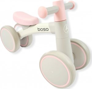 BLUBELL Rowerek biegowy na roczek Premium MILA szary z różowym siodełkiem 6