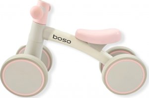 BLUBELL Rowerek biegowy na roczek Premium MILA szary z różowym siodełkiem 8