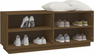 vidaXL vidaXL Szafka na buty, miodowy brąz, 110x34x45 cm, lite drewno sosnowe 4