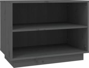 vidaXL Szafka na buty, szara, 60x34x45 cm, lite drewno sosnowe 2