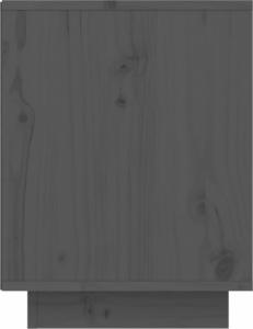 vidaXL Szafka na buty, szara, 60x34x45 cm, lite drewno sosnowe 6