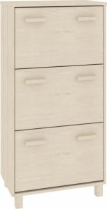 vidaXL vidaXL Szafka na buty, miodowy brąz, 59,5x35x117 cm, lita sosna 2