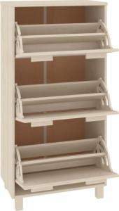 vidaXL vidaXL Szafka na buty, miodowy brąz, 59,5x35x117 cm, lita sosna 6