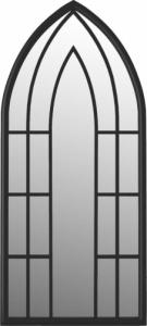 vidaXL vidaXL Lustro ogrodowe, czarne, 100x45 cm, żelazne 2
