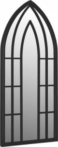 vidaXL vidaXL Lustro ogrodowe, czarne, 100x45 cm, żelazne 3