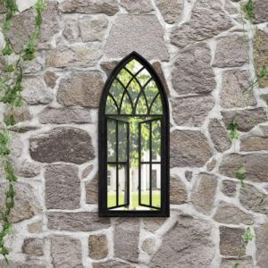 vidaXL vidaXL Lustro ogrodowe, czarne, 70x30 cm, żelazne 2