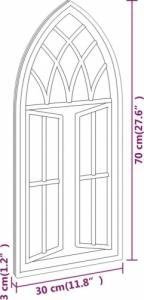 vidaXL vidaXL Lustro ogrodowe, czarne, 70x30 cm, żelazne 6