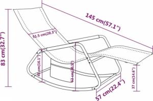 vidaXL vidaXL Leżak, stal i tworzywo textilene, czarny 7