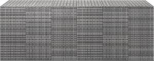 Skrzynia ogrodowa vidaXL vidaXL Skrzynia na poduszki ogrodowe rattan PE, 291x100,5x104cm, szara 2
