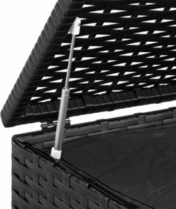 Skrzynia ogrodowa vidaXL vidaXL Skrzynia na poduszki ogrodowe rattan PE 100x97,5x104 cm, czarna 4