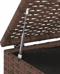 Skrzynia ogrodowa vidaXL vidaXL Skrzynia na poduszki ogrodowe, rattan PE, 100x49x103,5 cm, brąz 4