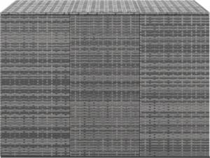 Skrzynia ogrodowa vidaXL vidaXL Skrzynia na poduszki ogrodowe, rattan PE, 145x100x103cm, szara 2