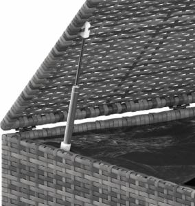 Skrzynia ogrodowa vidaXL vidaXL Skrzynia na poduszki ogrodowe, rattan PE, 145x100x103cm, szara 4