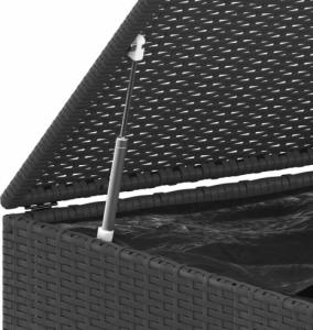 Skrzynia ogrodowa vidaXL vidaXL Skrzynia na poduszki ogrodowe, rattan PE, 145x100x103cm, czarna 4