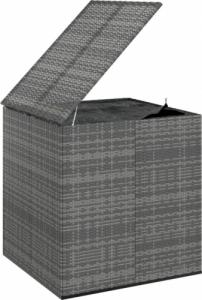 Skrzynia ogrodowa vidaXL vidaXL Skrzynia na poduszki ogrodowe, rattan PE, 100x97,5x104cm, szara 3