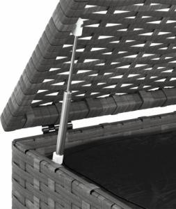 Skrzynia ogrodowa vidaXL vidaXL Skrzynia na poduszki ogrodowe, rattan PE, 100x97,5x104cm, szara 4