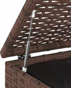 Skrzynia ogrodowa vidaXL vidaXL Skrzynia na poduszki ogrodowe, rattan PE, 100x97,5x104 cm, brąz 4