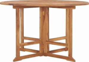 vidaXL vidaXL Składany stół ogrodowy, 110x75 cm, lite drewno tekowe 2