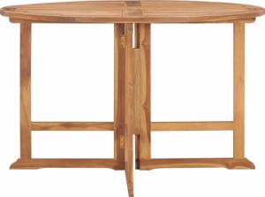 vidaXL vidaXL Składany stół ogrodowy, 110x75 cm, lite drewno tekowe 3