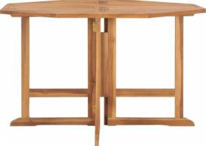 vidaXL Składany stół ogrodowy, 110x110x75 cm, lite drewno tekowe 3