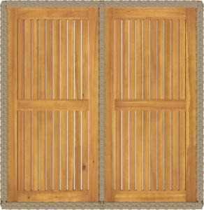 vidaXL vidaXL Stół ogrodowy, beżowy, 109x107x74 cm, polirattan i lita akacja 6