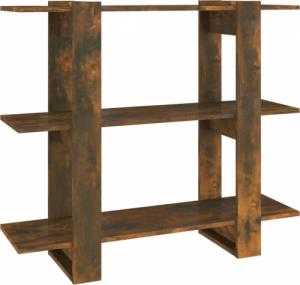 vidaXL vidaXL Regał na książki/przegroda, przydymiony dąb, 100x30x87 cm 2
