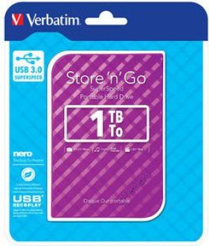 Dysk zewnętrzny HDD Verbatim HDD Store 'n' Go 1 TB Fioletowy (53212) 3