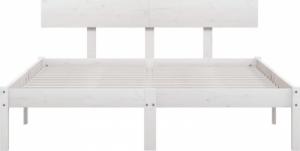 vidaXL vidaXL Rama łóżka, biała, lite drewno sosnowe, 160 x 200 cm 4