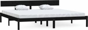 vidaXL 810166 Bed Frame Black Solid Wood Pine 180x200 cm 6FT Super King 2