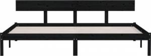 vidaXL 810166 Bed Frame Black Solid Wood Pine 180x200 cm 6FT Super King 4