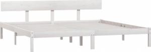 vidaXL 810163 Bed Frame White Solid Wood Pine 180x200 cm 6FT Super King 3