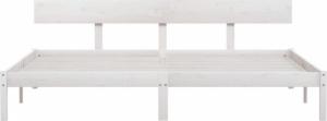 vidaXL 810163 Bed Frame White Solid Wood Pine 180x200 cm 6FT Super King 4