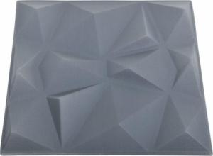 vidaXL vidaXL Panele ścienne 3D, 12 szt., 50x50 cm, szary diament, 3 m 4