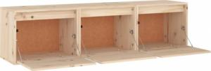 vidaXL vidaXL Szafki pod TV, 3 szt., lite drewno sosnowe 4