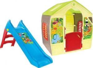 Mochtoys Domek dla dzieci Happy House + zjeżdżalnia wodna 1