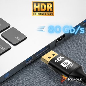 Kabel Reagle DisplayPort Mini - DisplayPort 1m srebrny 6