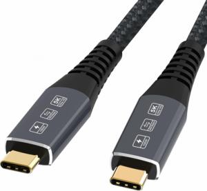 Kabel USB Reagle USB-C - USB-C 1.8 m Czarny 1