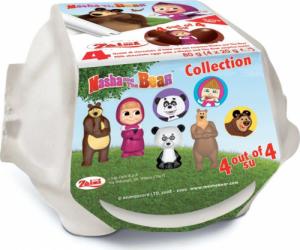 Luigi Zaini CZEKOLADOWE JAJKO NIESPODZIANKA 80G MASZA I NIEDŹWIEDŹ WYTŁACZANKA 4 SZTUKI 2