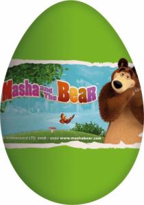 Luigi Zaini CZEKOLADOWE JAJKO NIESPODZIANKA 80G MASZA I NIEDŹWIEDŹ WYTŁACZANKA 4 SZTUKI 3