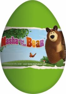 Luigi Zaini CZEKOLADOWE JAJKO NIESPODZIANKA 80G MASZA I NIEDŹWIEDŹ WYTŁACZANKA 4 SZTUKI 4