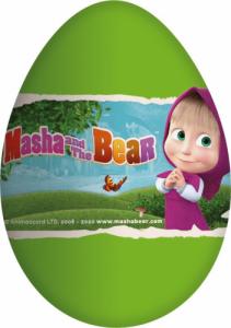 Luigi Zaini CZEKOLADOWE JAJKO NIESPODZIANKA 80G MASZA I NIEDŹWIEDŹ WYTŁACZANKA 4 SZTUKI 5