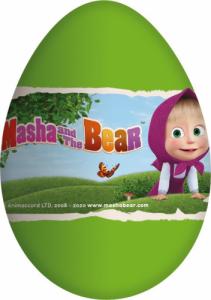 Luigi Zaini CZEKOLADOWE JAJKO NIESPODZIANKA 80G MASZA I NIEDŹWIEDŹ WYTŁACZANKA 4 SZTUKI 6