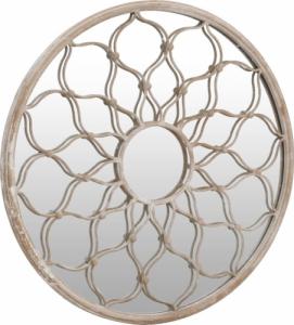 vidaXL vidaXL Lustro ogrodowe, kolor piaskowy, 60x3 cm, okrągła żelazna rama 3