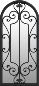 vidaXL vidaXL Lustro ogrodowe, czarne, 100x45 cm, żelazna rama 2